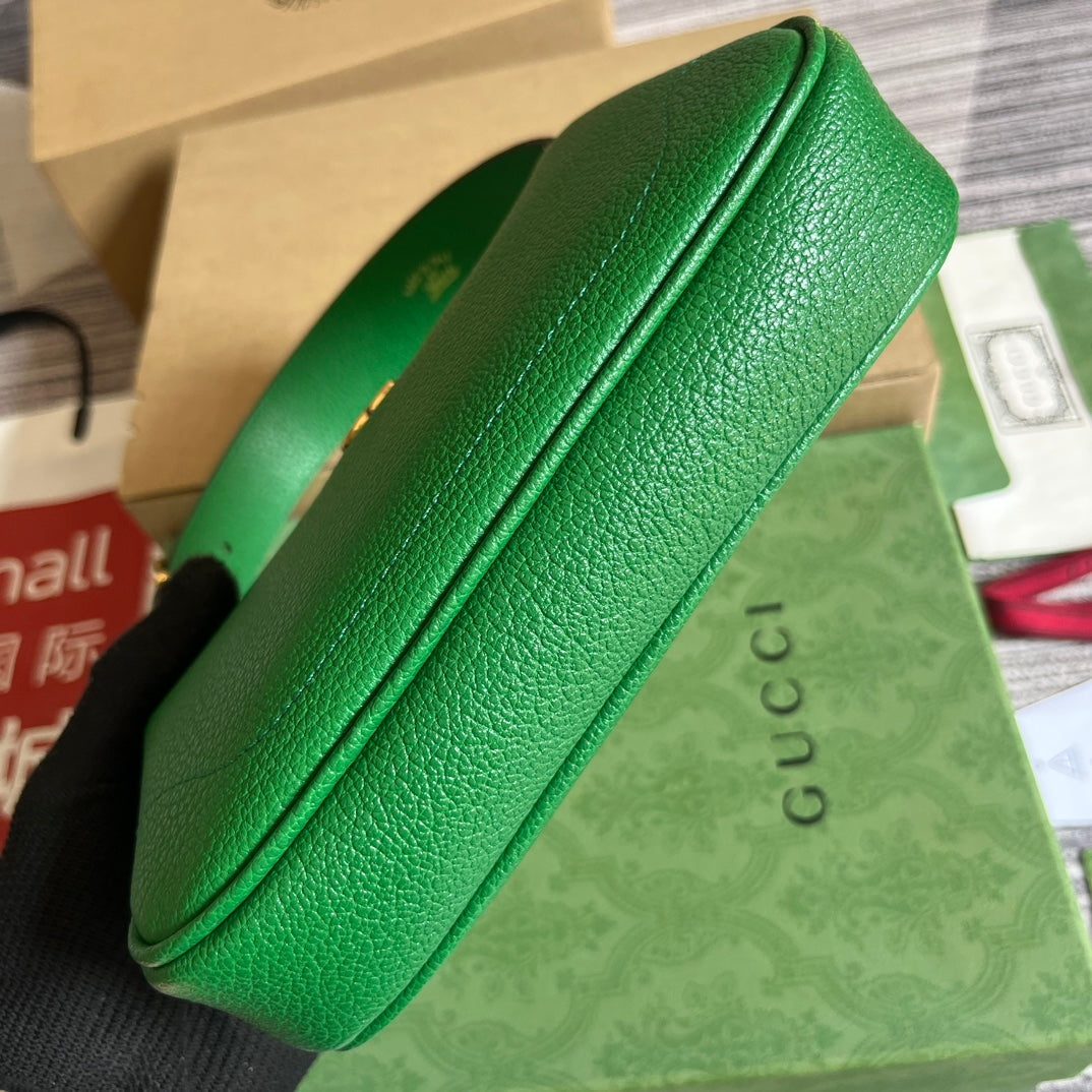 SAC À BANDOULIÈRE APHRODITE MINI 21 EN CUIR DE VEAU VERT ÉMERAUDE