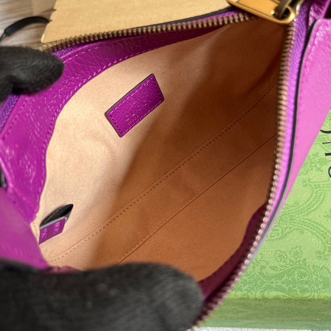 SAC À BANDOULIÈRE APHRODITE MINI 21 EN CUIR DE VEAU VIOLET