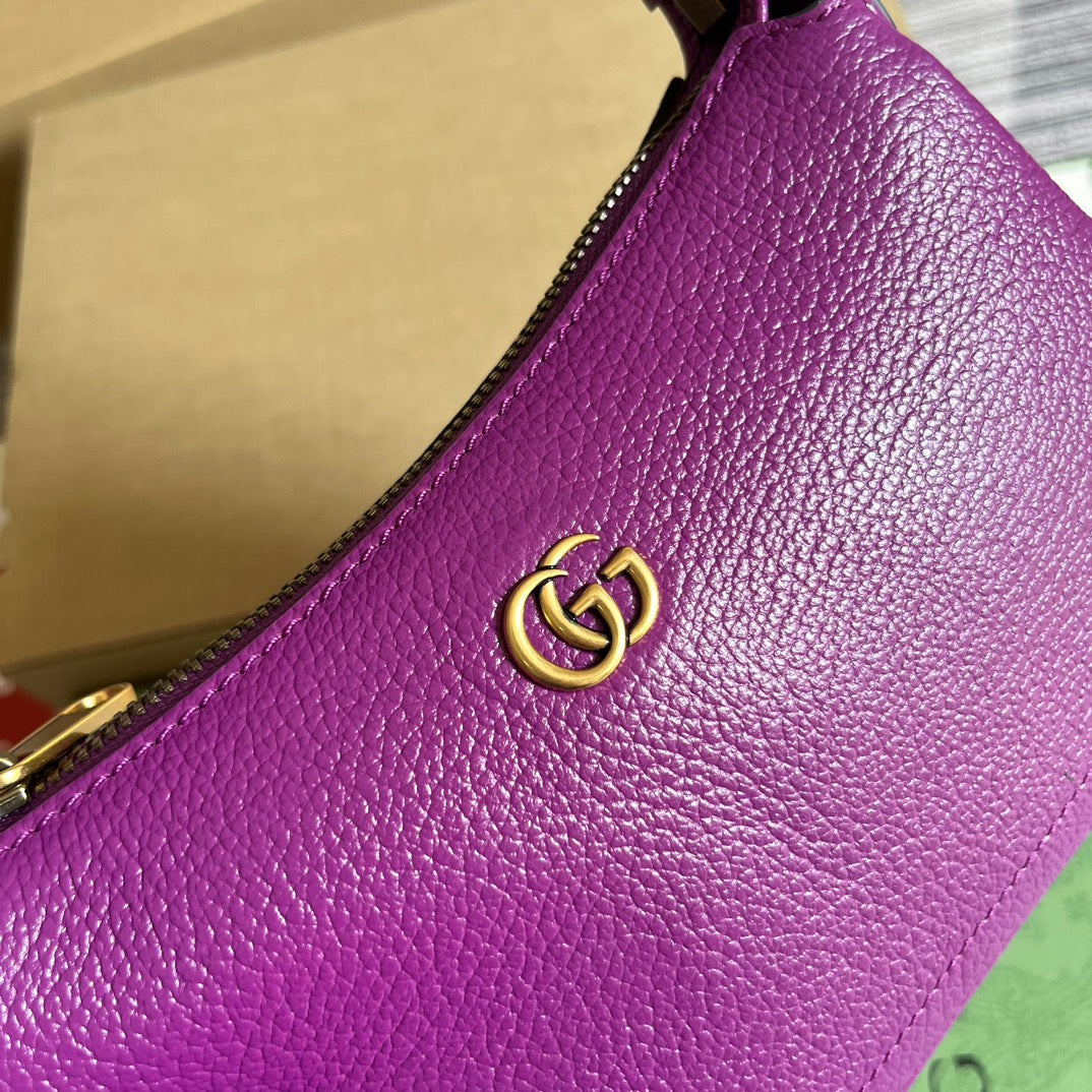 SAC À BANDOULIÈRE APHRODITE MINI 21 EN CUIR DE VEAU VIOLET