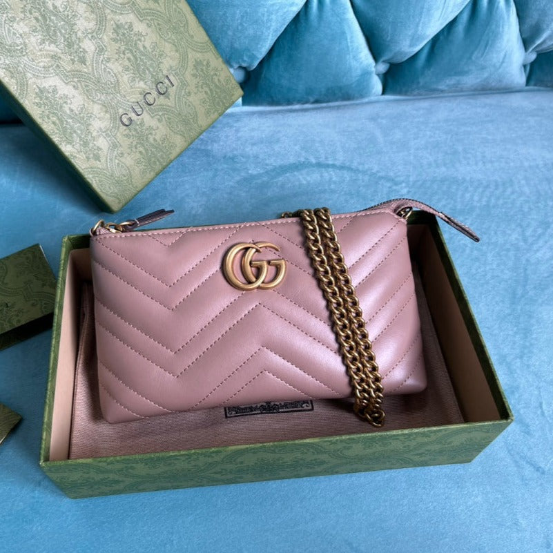 SAC À MAIN GG MARMONT MINI 22 EN CUIR DE VEAU VIOLET CLAIR