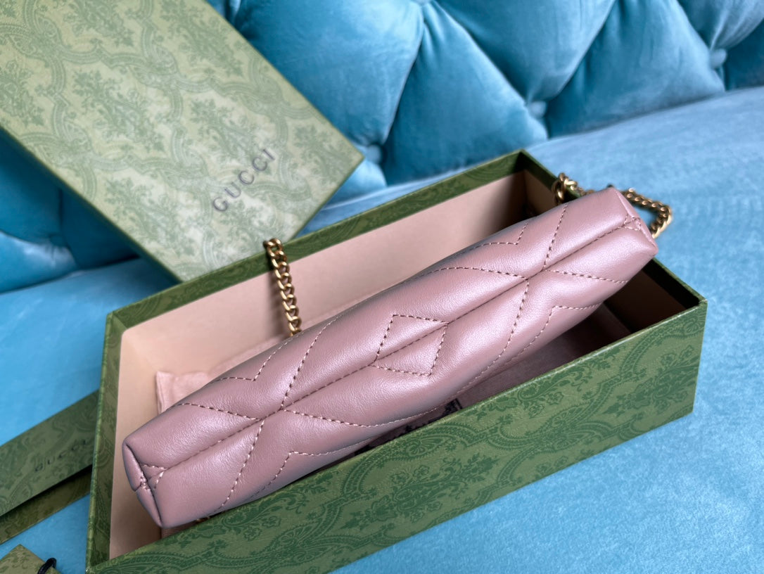 SAC À MAIN GG MARMONT MINI 22 EN CUIR DE VEAU VIOLET CLAIR