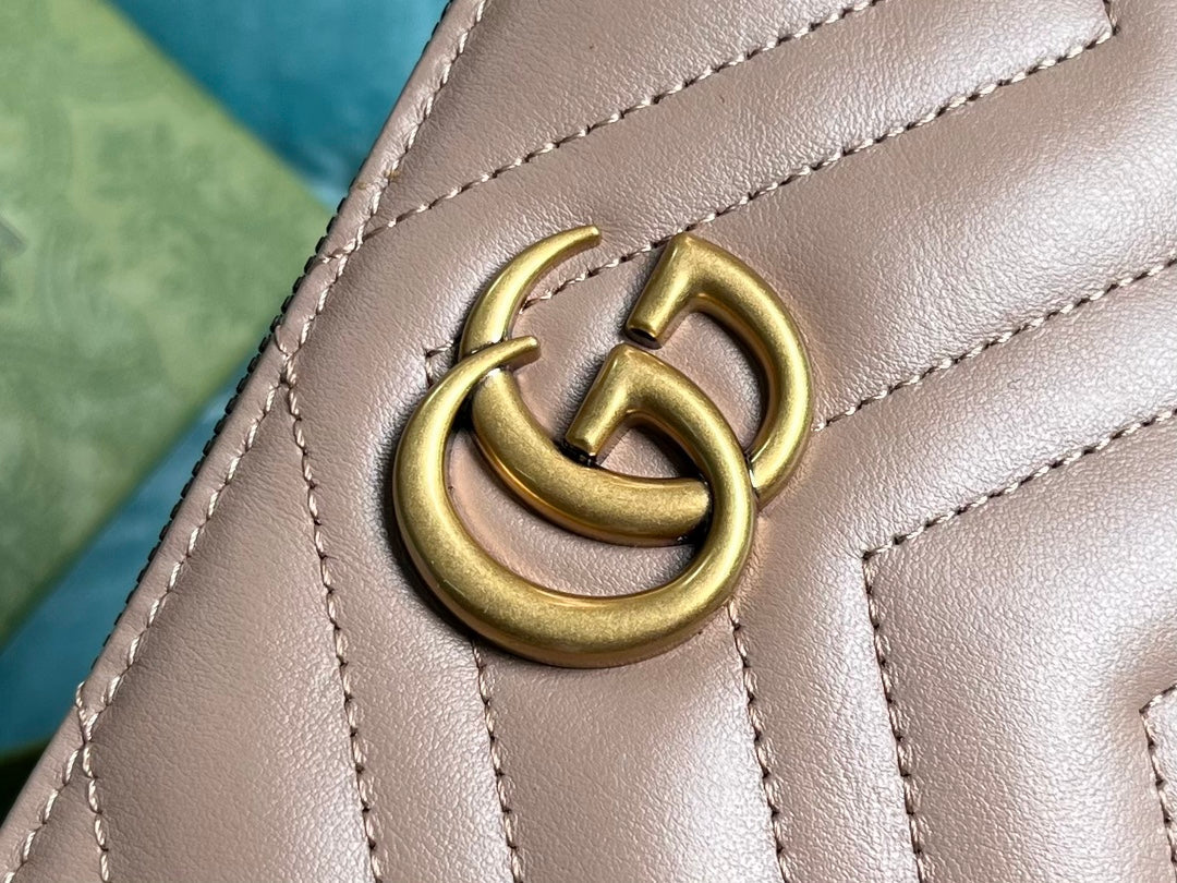 SAC À MAIN GG MARMONT MINI 22 EN CUIR DE VEAU VIOLET CLAIR