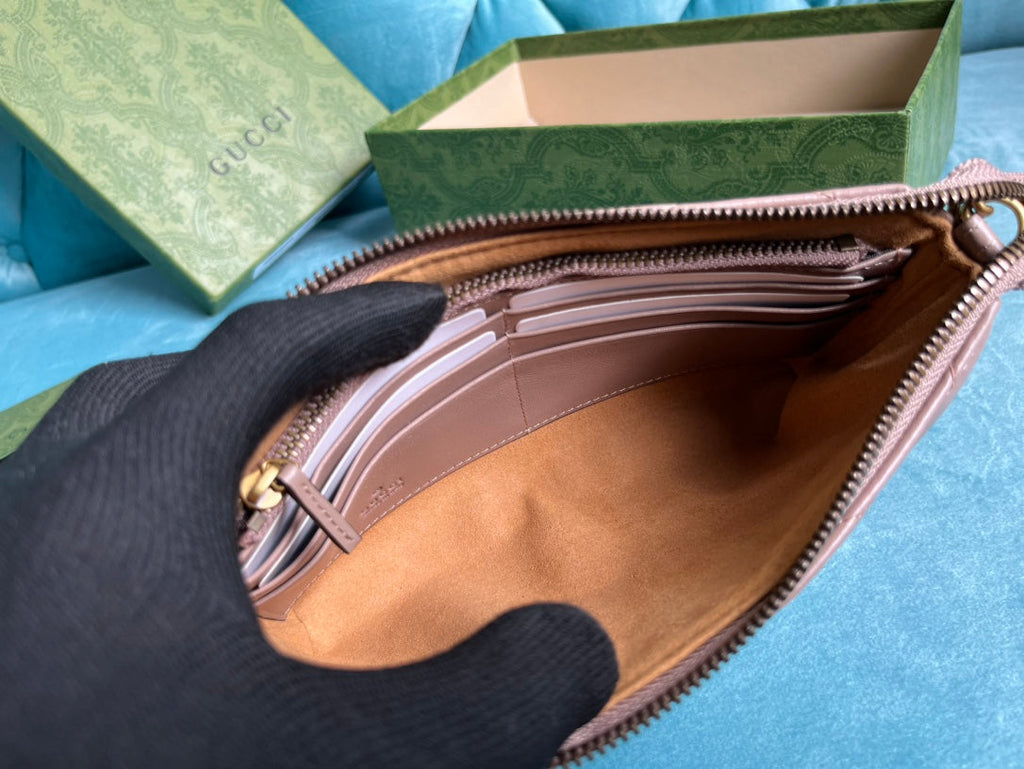 SAC À MAIN GG MARMONT MINI 22 EN CUIR DE VEAU VIOLET CLAIR