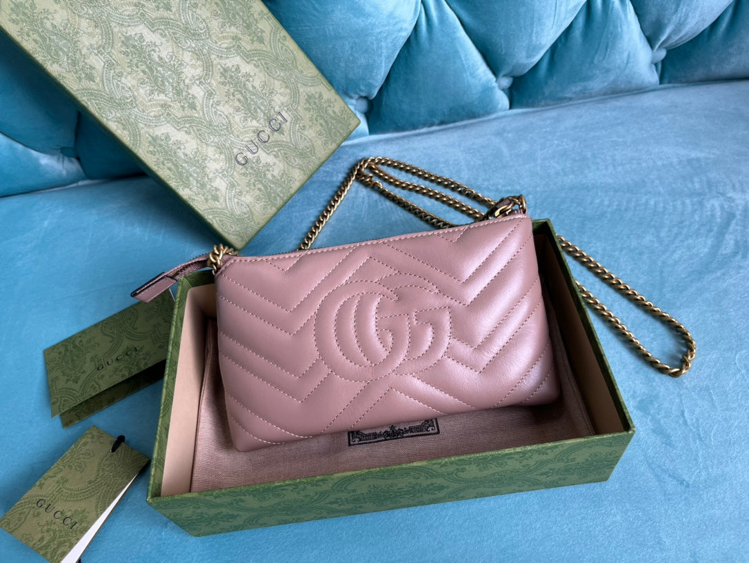 SAC À MAIN GG MARMONT MINI 22 EN CUIR DE VEAU VIOLET CLAIR
