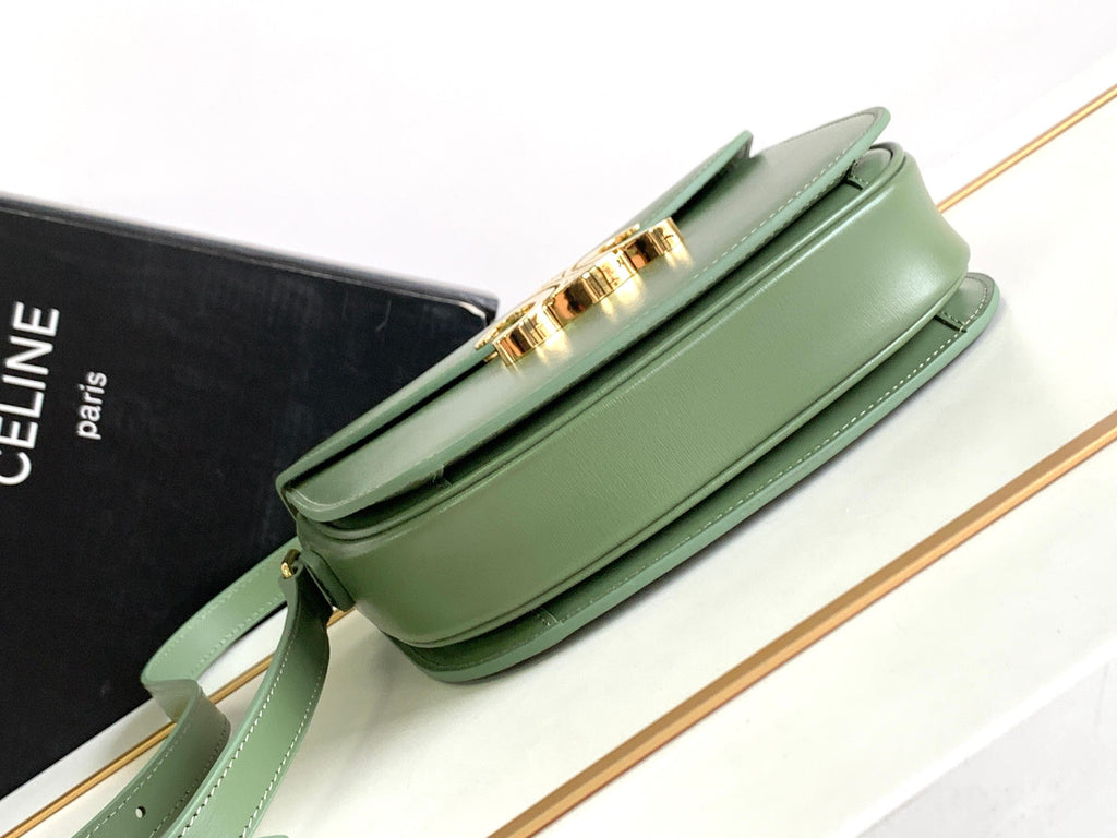 TEEN BESACE TRIOMPHE 18.5 CUIR DE VEAU VERT KAKI