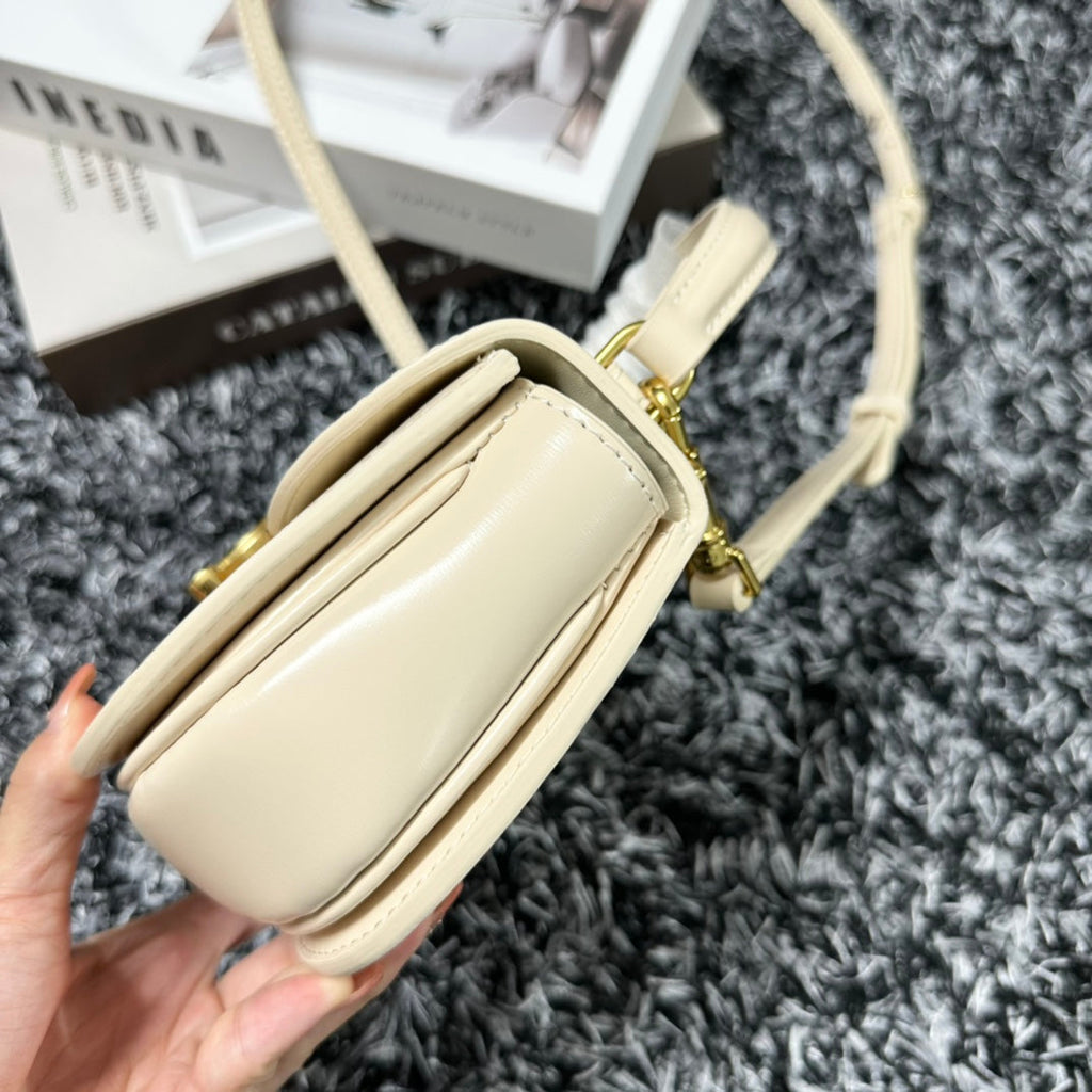 BESACE TRIPHOME 17 CUIR DE VEAU BLANC