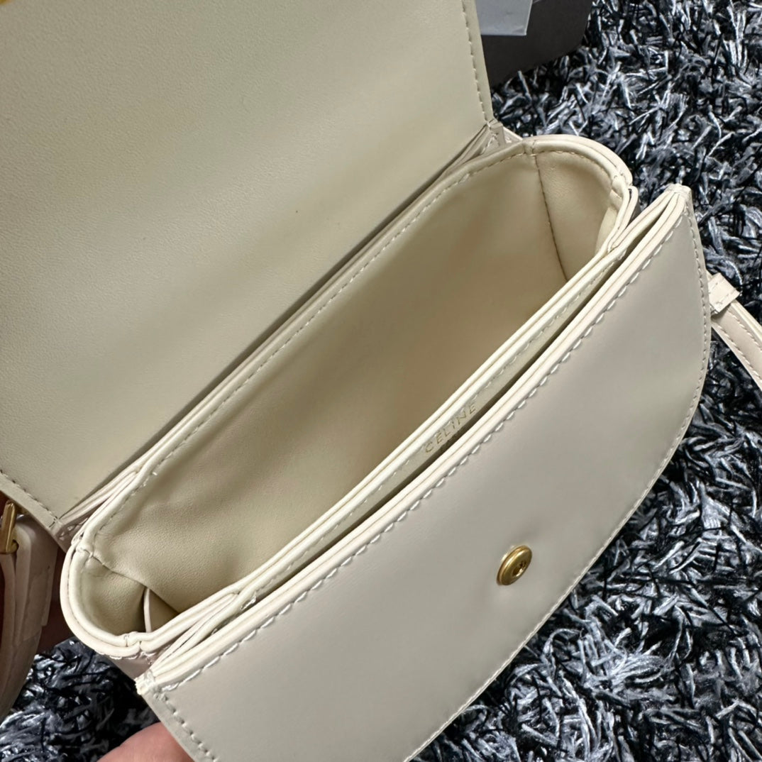 BESACE TRIPHOME 17 CUIR DE VEAU BLANC