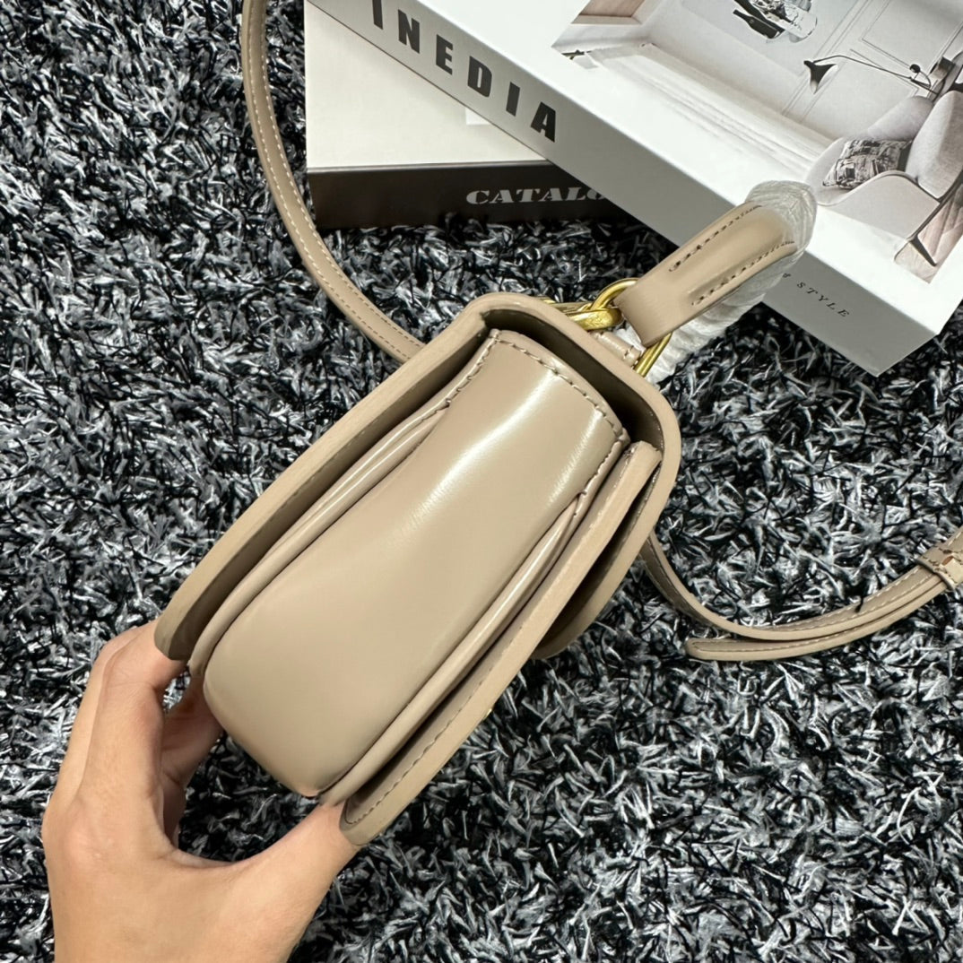 BESACE TRIPHOME 17 CUIR DE VEAU BEIGE CRÈME