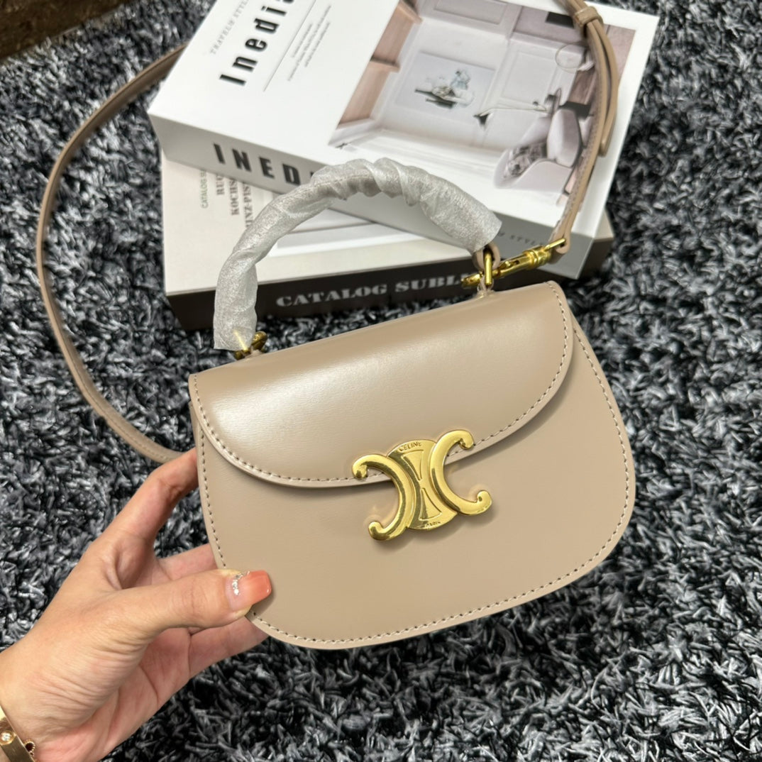BESACE TRIPHOME 17 CUIR DE VEAU BEIGE CRÈME