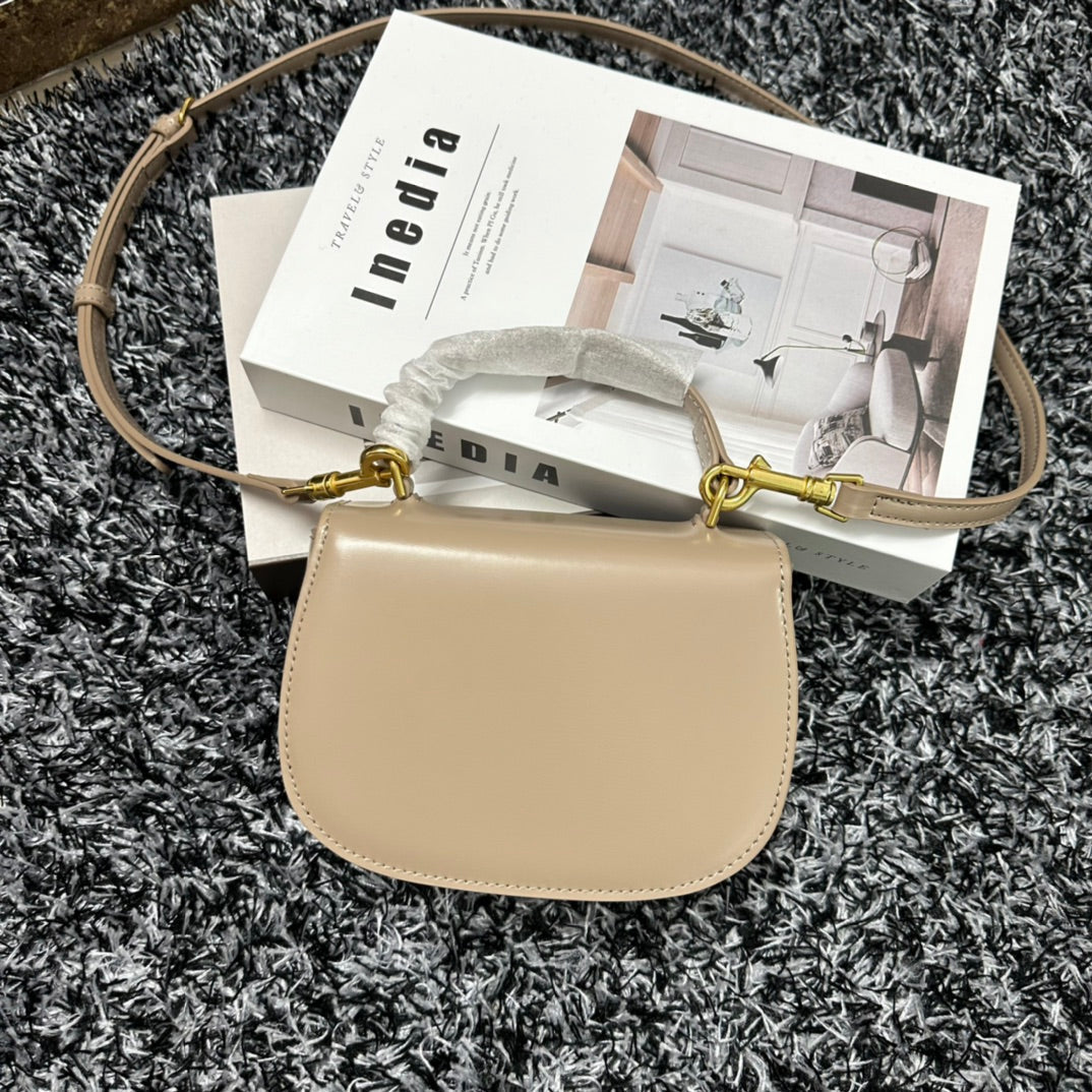 BESACE TRIPHOME 17 CUIR DE VEAU BEIGE CRÈME