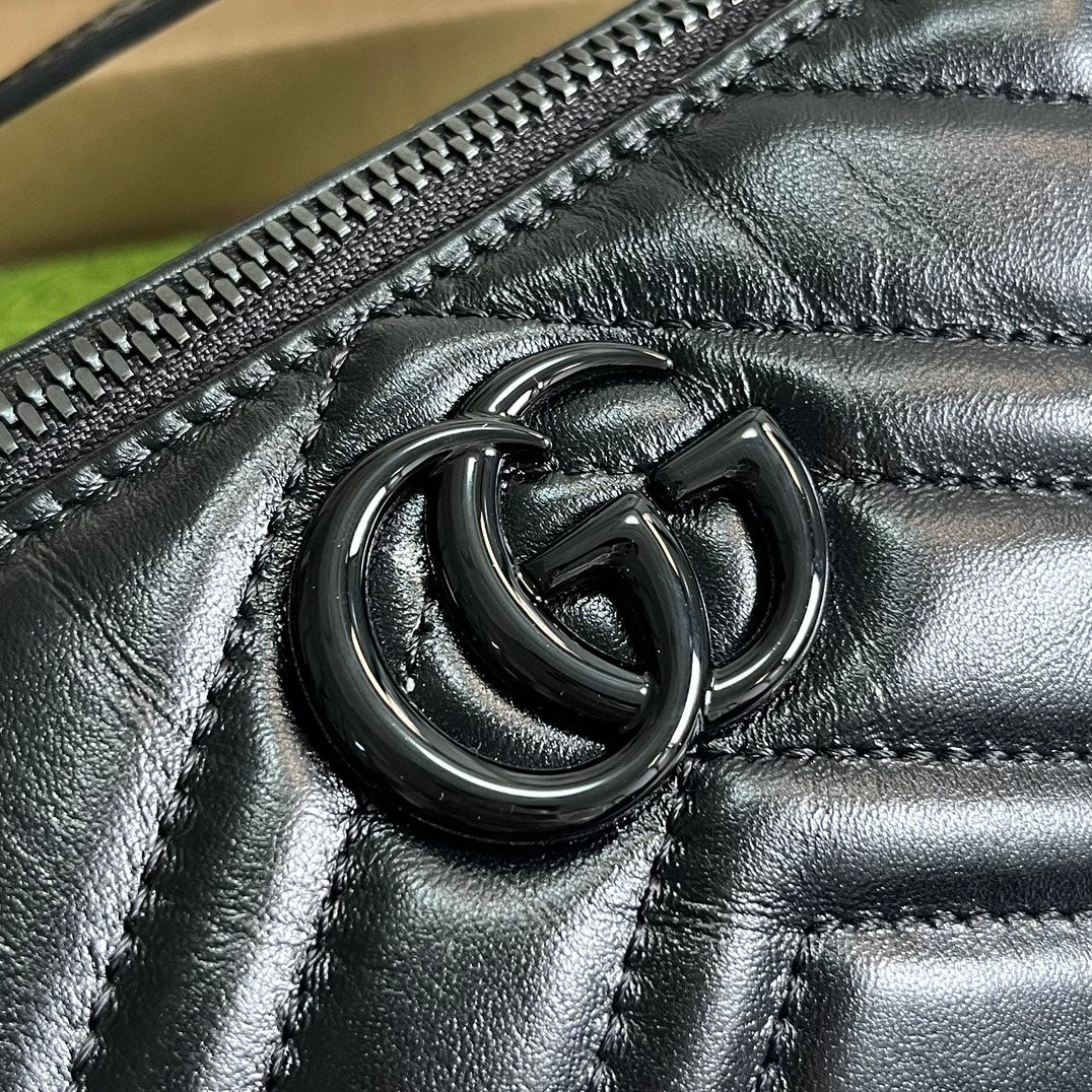 SAC À MAIN GG MARMONT SMALL 23 EN CUIR DE VEAU NOIR