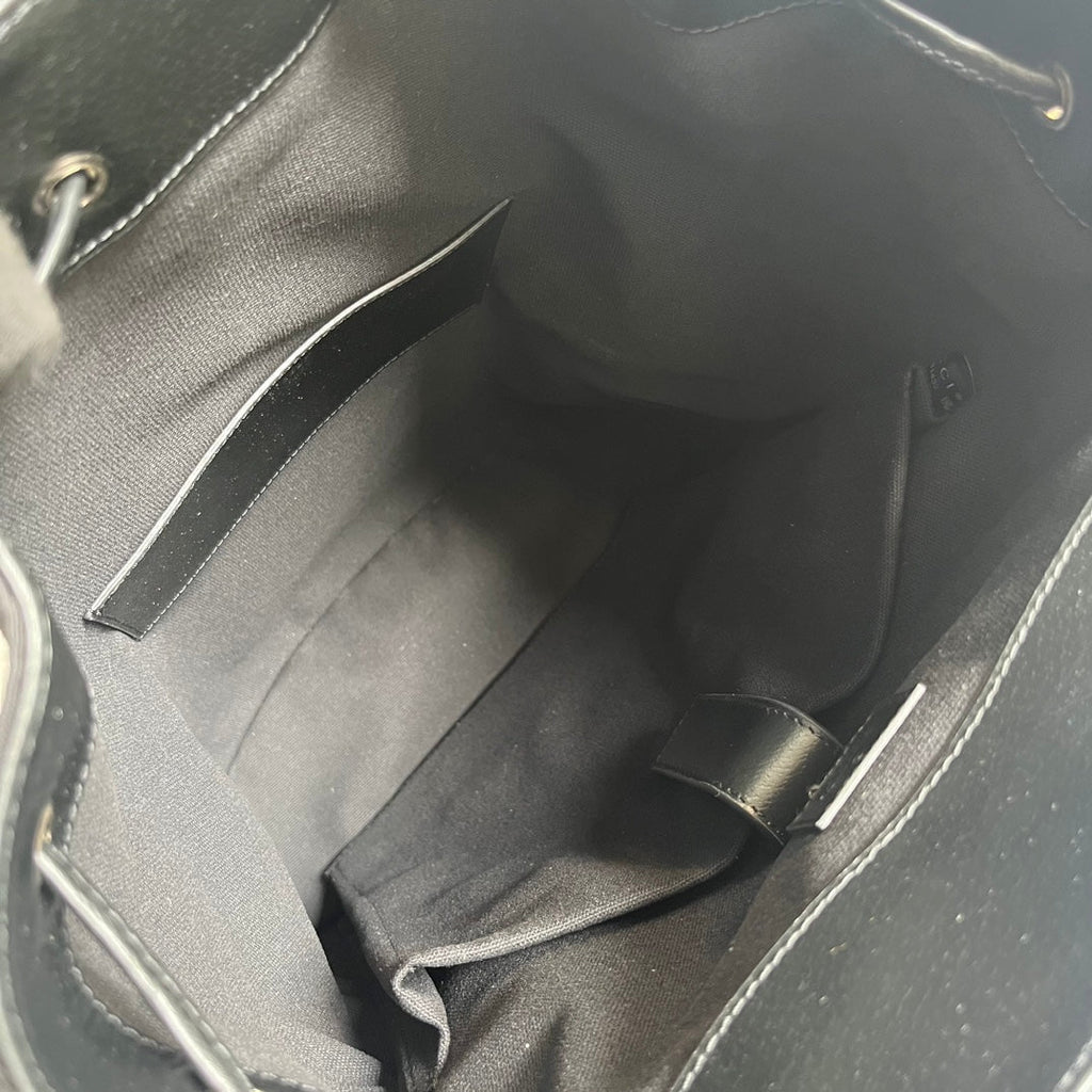SAC À DOS GG OPHIDIA LARGE 42 EN TOILE NOIRE ET CUIR DE VEAU