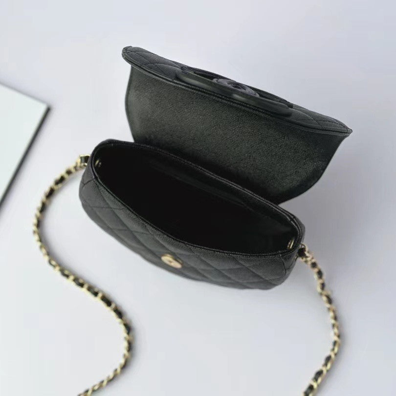 CC MINI MESSAGER 19CM NOIR CAVIAR 