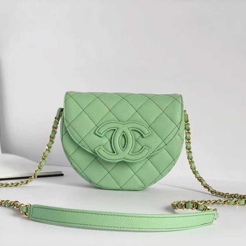 CC MINI MESSENGER 19CM LIGHT GREEN CAVIAR