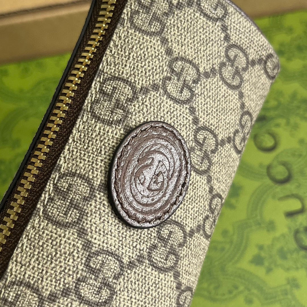 SAC SEAU GG MINI 12 EN TOILE BEIGE