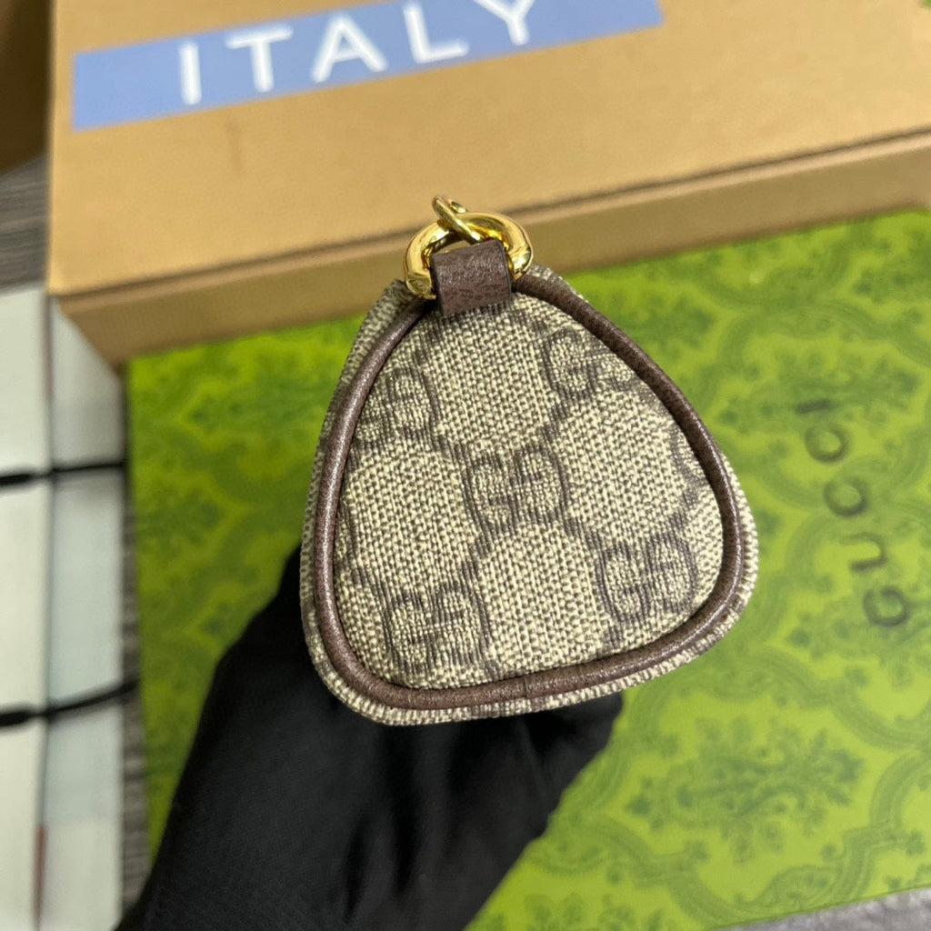 SAC SEAU GG MINI 12 EN TOILE BEIGE