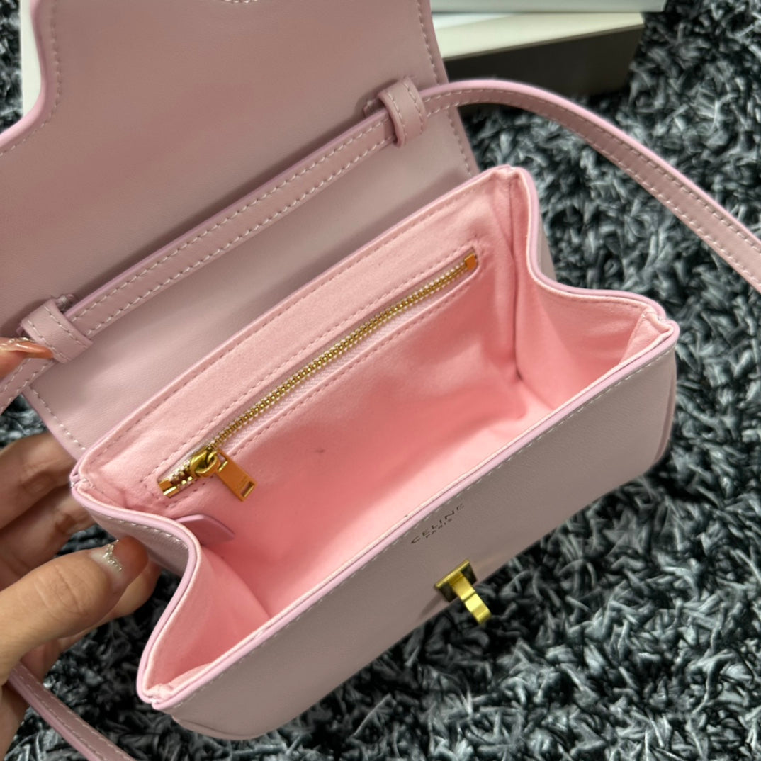 CLASSIC MINI 18 CUIR DE VEAU ROSE PASTEL