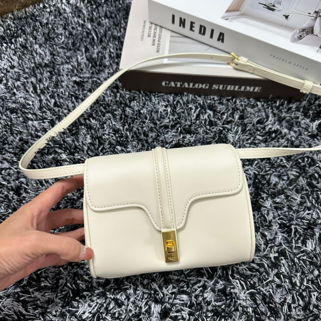CLASSIQUE MINI 18 CUIR DE VEAU BLANC