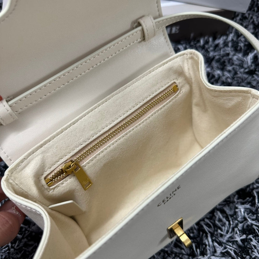 CLASSIQUE MINI 18 CUIR DE VEAU BLANC