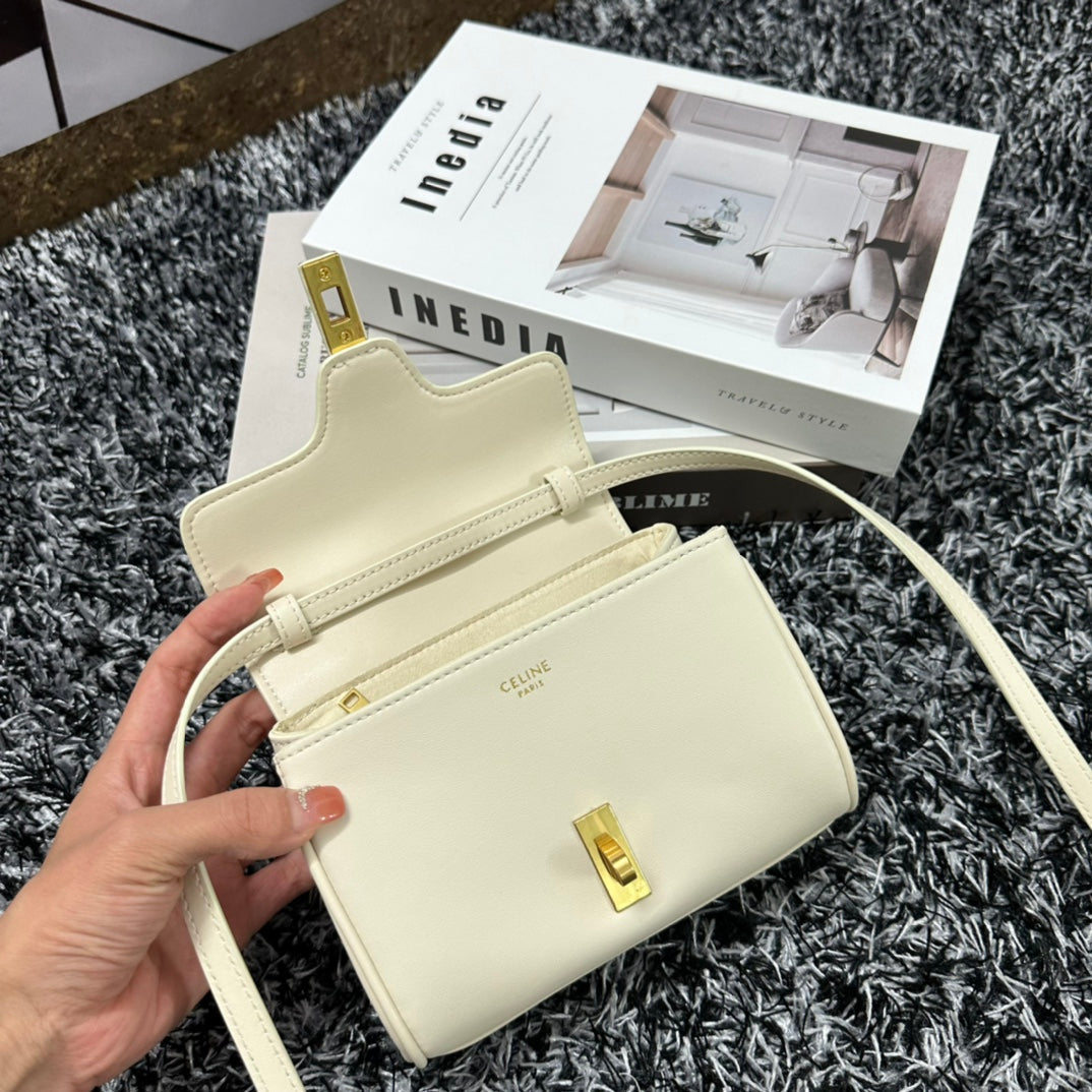 CLASSIQUE MINI 18 CUIR DE VEAU BLANC