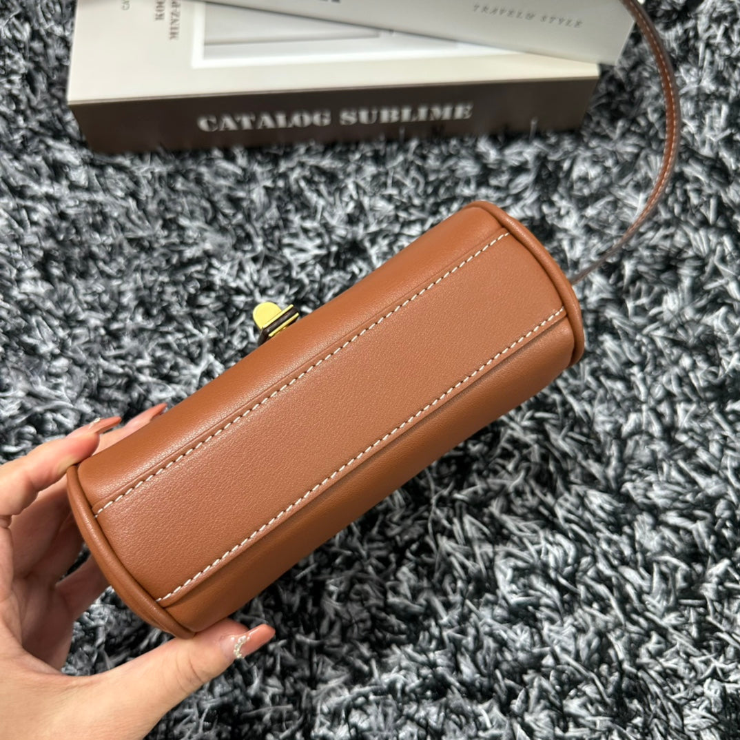 CLASSIC MINI 18 CUIR DE VEAU MARRON CANNELLE