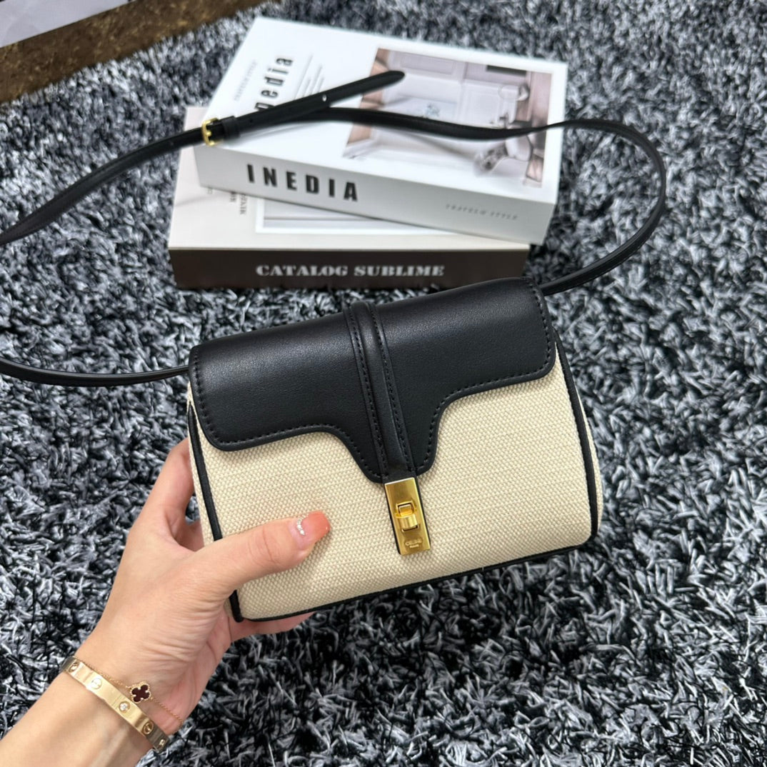 CLASSIC MINI 18 CUIR DE VEAU BLANC NOIR