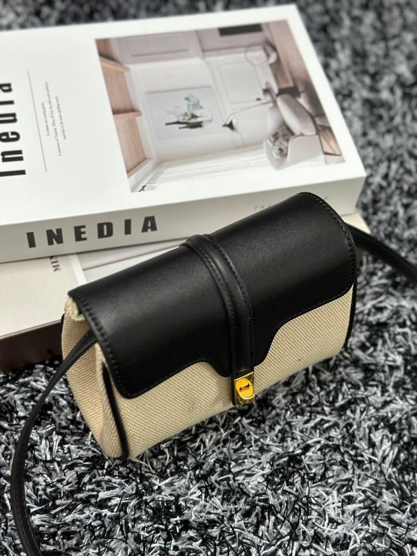 CLASSIC MINI 18 CUIR DE VEAU BLANC NOIR