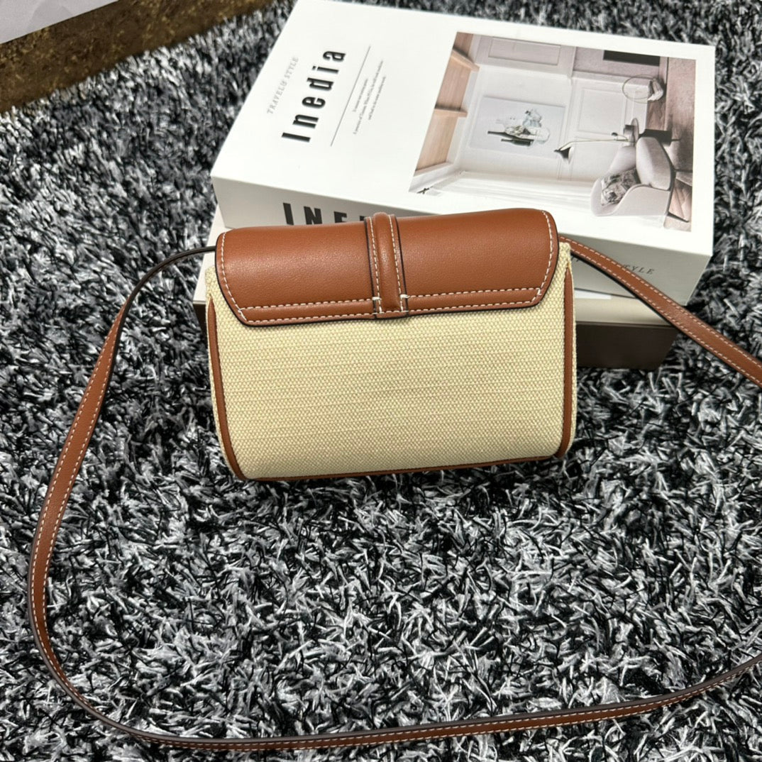 CLASSIC MINI 18 CUIR DE VEAU BLANC MARRON
