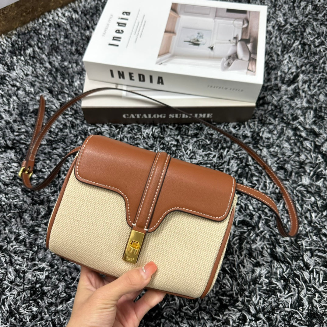 CLASSIC MINI 18 CUIR DE VEAU BLANC MARRON