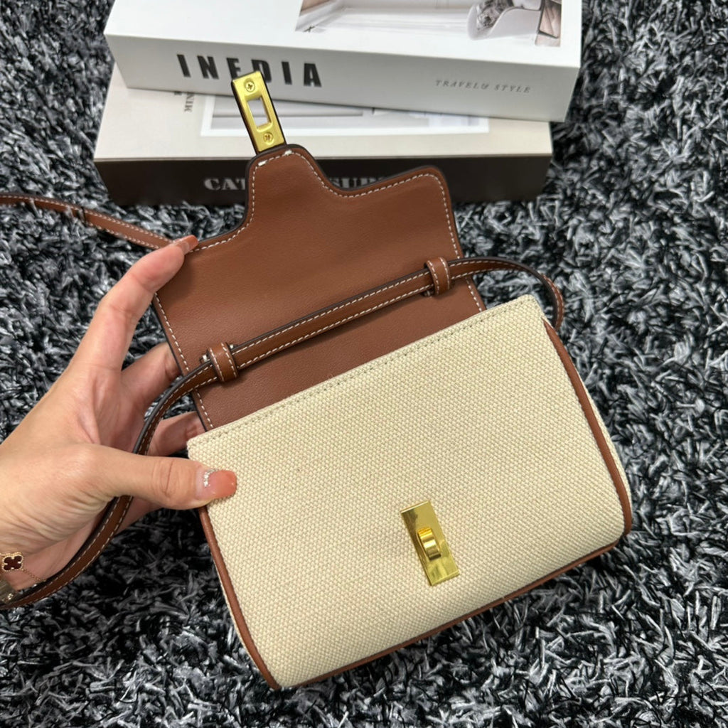 CLASSIC MINI 18 CUIR DE VEAU BLANC MARRON