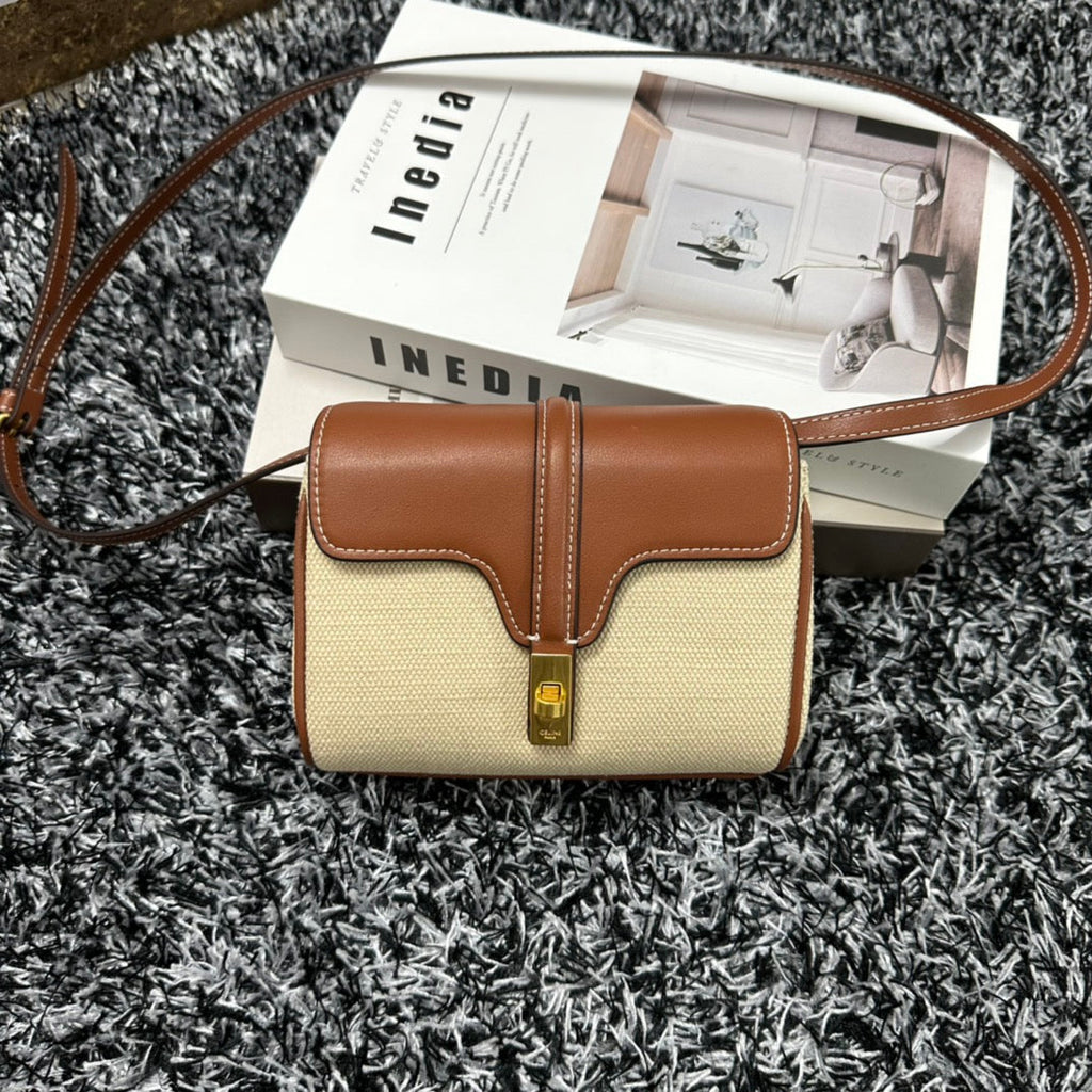 CLASSIC MINI 18 CUIR DE VEAU BLANC MARRON