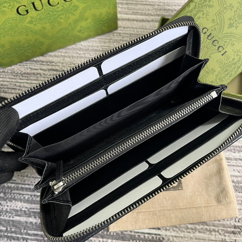 GG LONG WALLET 19 EN TOILE NOIRE