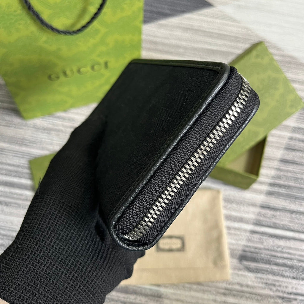 GG LONG WALLET 19 EN TOILE NOIRE