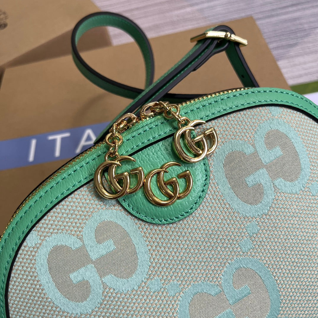 OPHIDIA GRANDE POCHETTE COSMETIQUE 24 CM TOILE MONOGRAMME BEIGE VERT