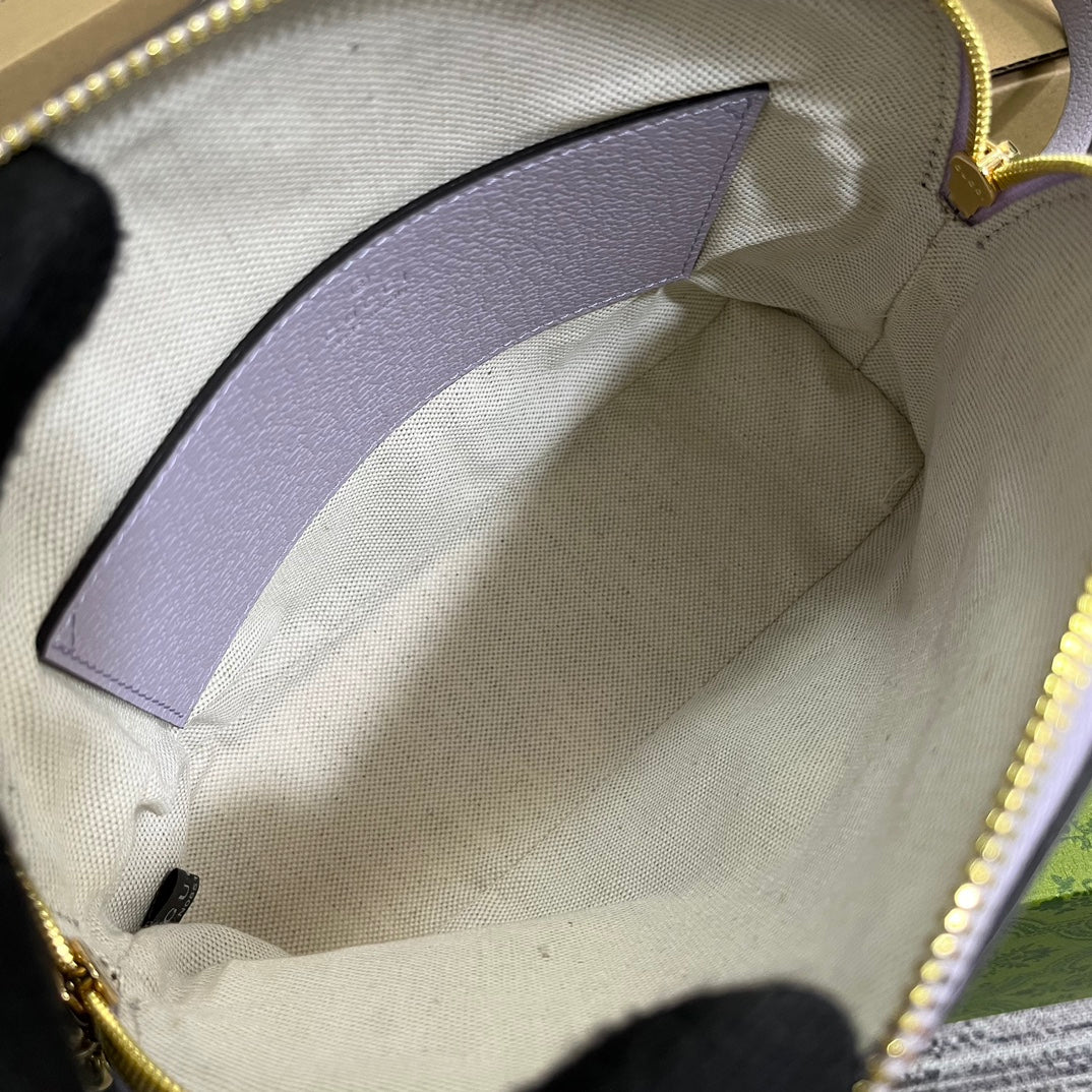 OPHIDIA GRANDE POCHETTE COSMETIQUE 24 CM TOILE MONOGRAMME BEIGE VIOLET