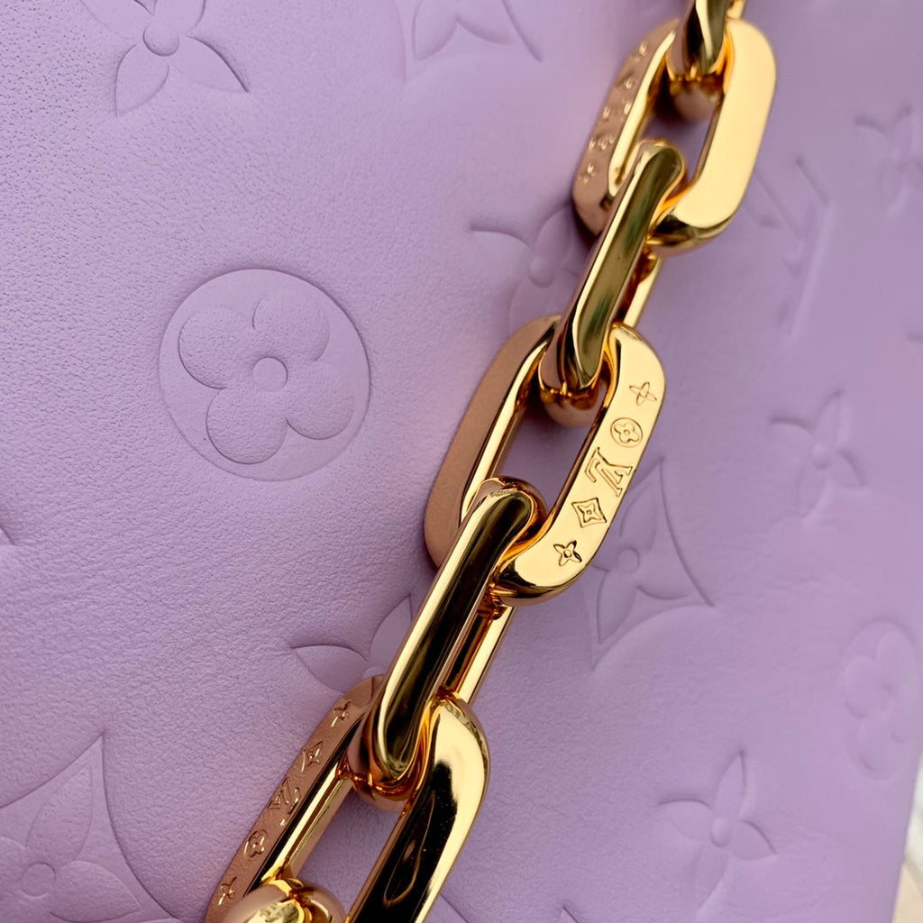 COUSSIN PM 26CM PURPLE MONOGRAM EMPREINTE CALFSKIN