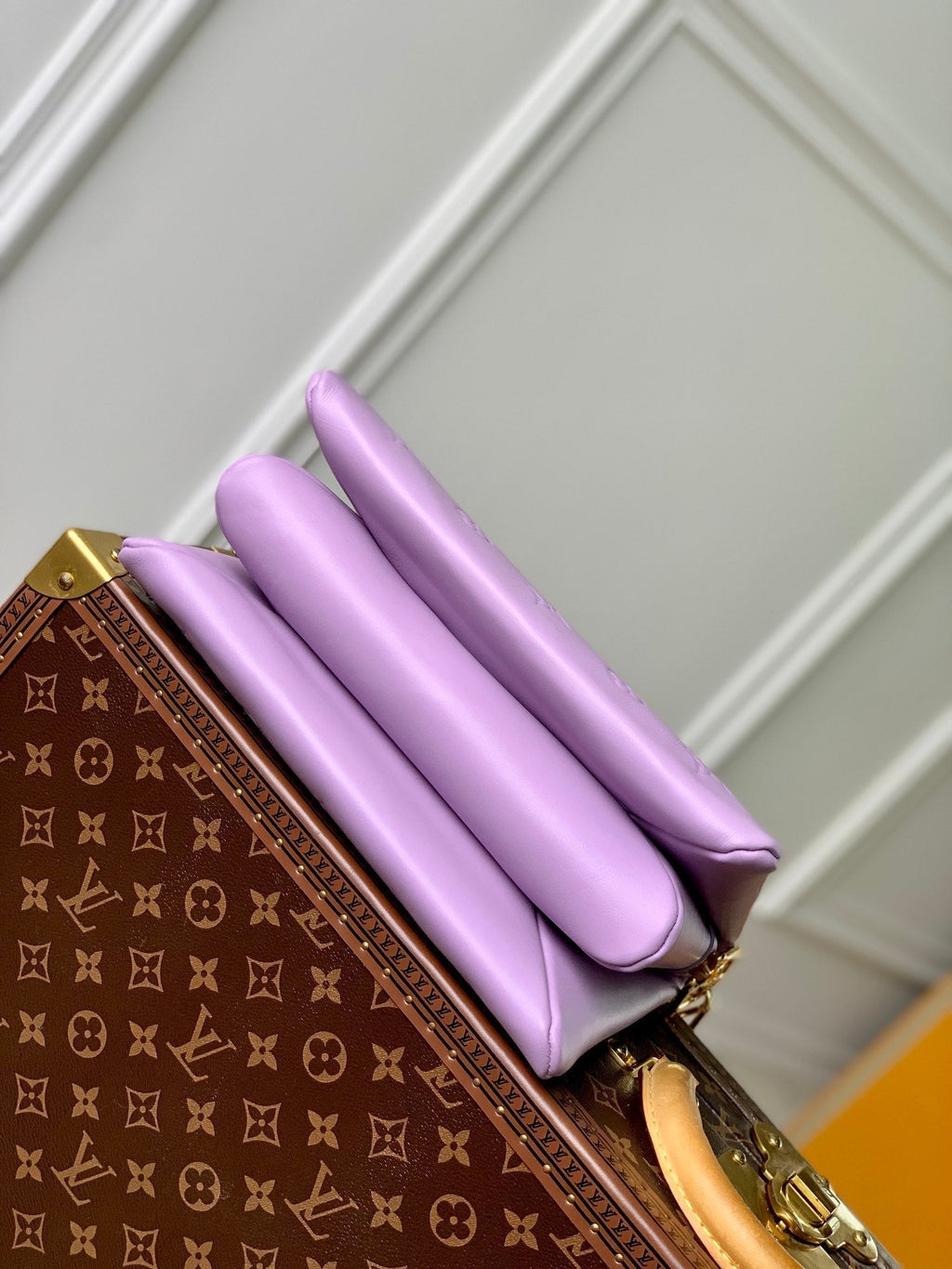 COUSSIN PM 26CM PURPLE MONOGRAM EMPREINTE CALFSKIN