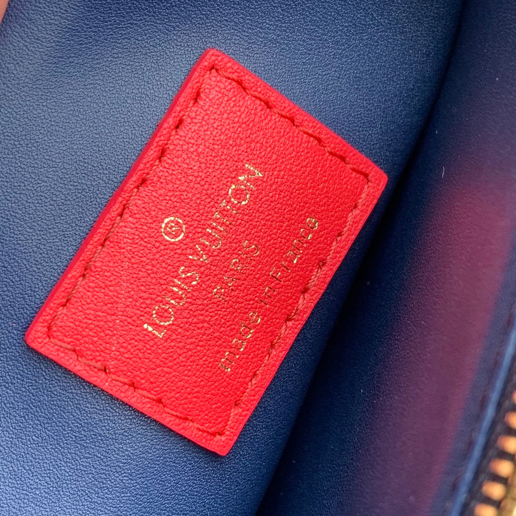 COUSSIN PM 26CM RED MONOGRAM EMPREINTE CALFSKIN