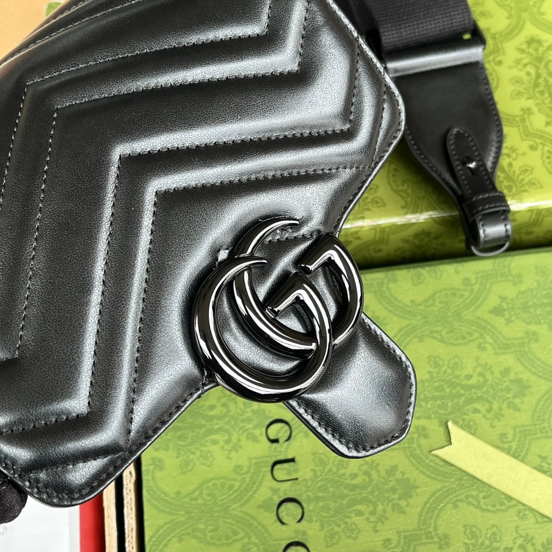 GG MARMONT MINI 18CM EN CUIR DE VEAU TOUT NOIR