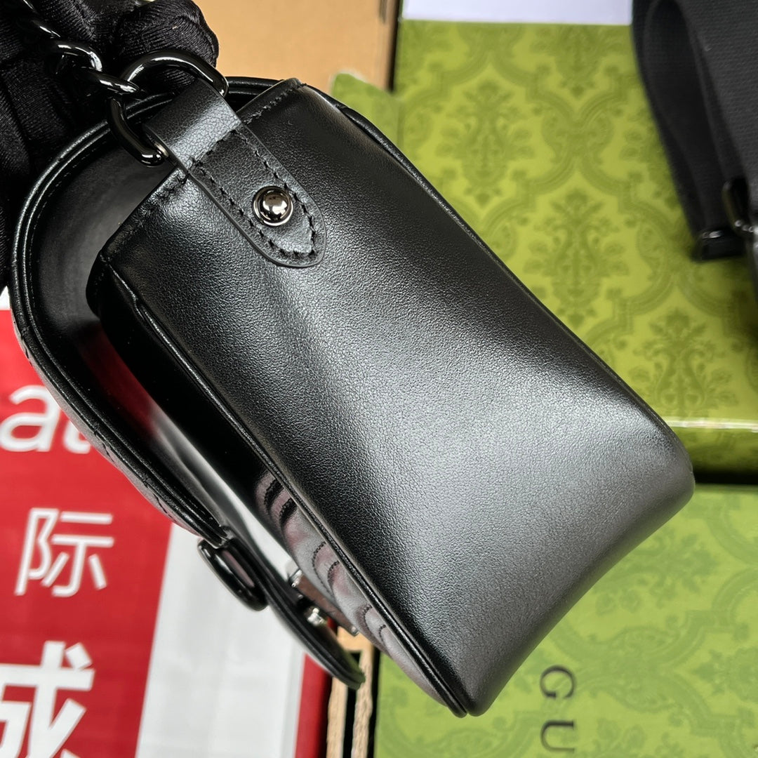 GG MARMONT MINI 18CM EN CUIR DE VEAU TOUT NOIR