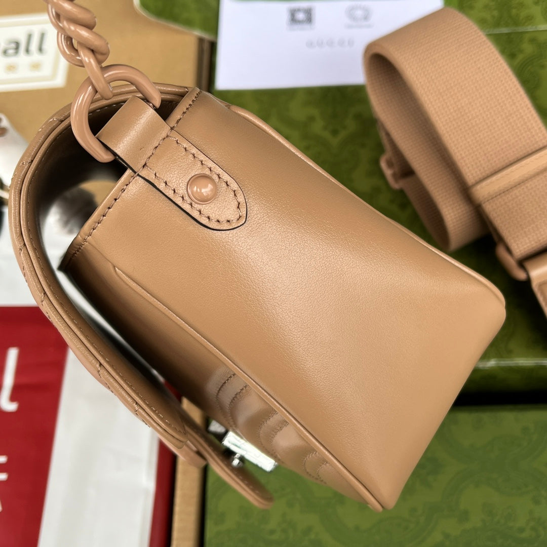 GG MARMONT MINI 18CM TOUT CUIR DE VEAU BEIGE