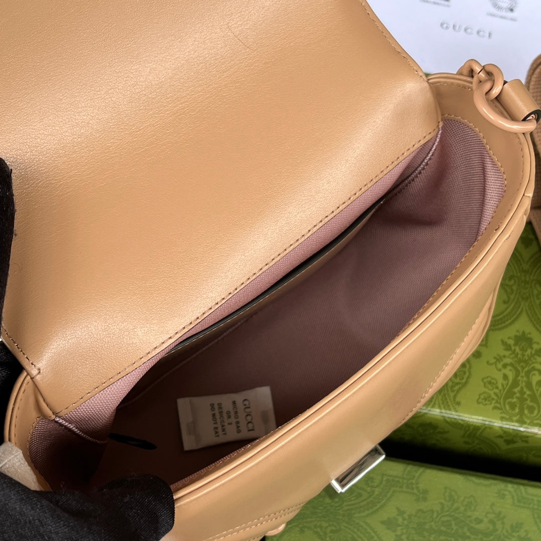 GG MARMONT MINI 18CM TOUT CUIR DE VEAU BEIGE