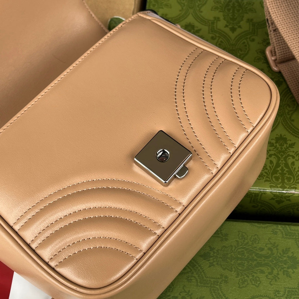 GG MARMONT MINI 18CM TOUT CUIR DE VEAU BEIGE