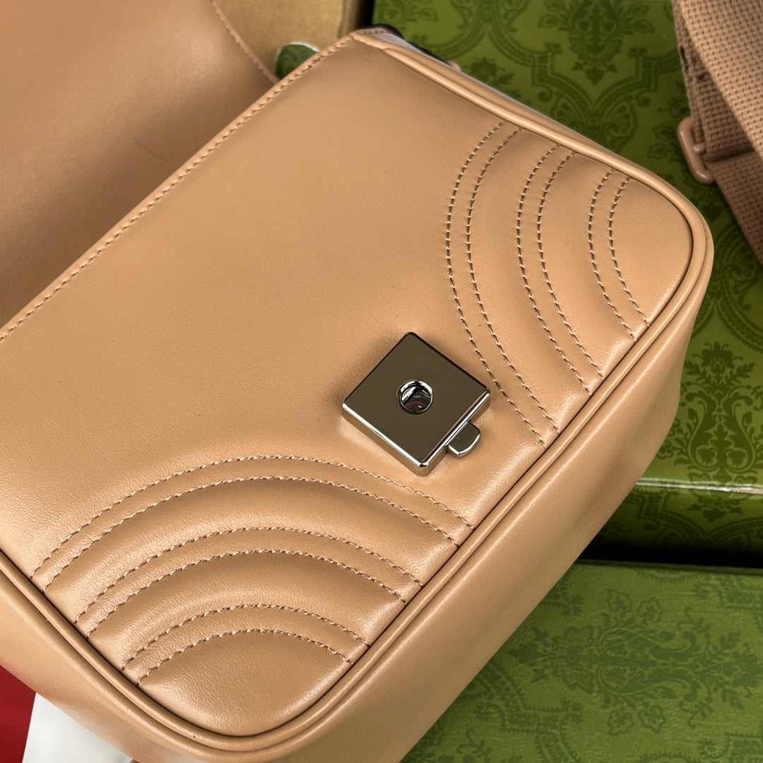 GG MARMONT MINI 18CM TOUT CUIR DE VEAU BEIGE