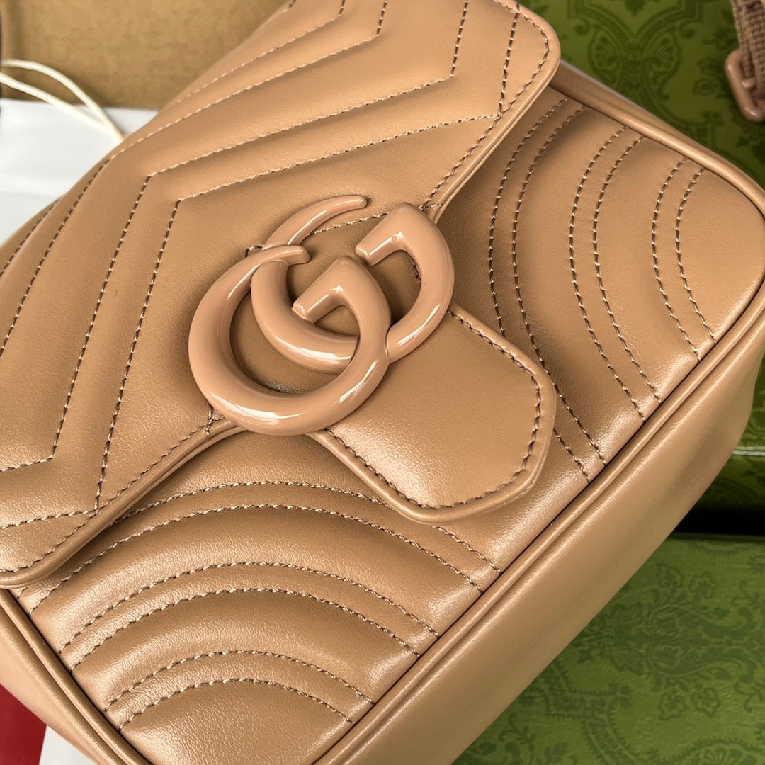 GG MARMONT MINI 18CM TOUT CUIR DE VEAU BEIGE