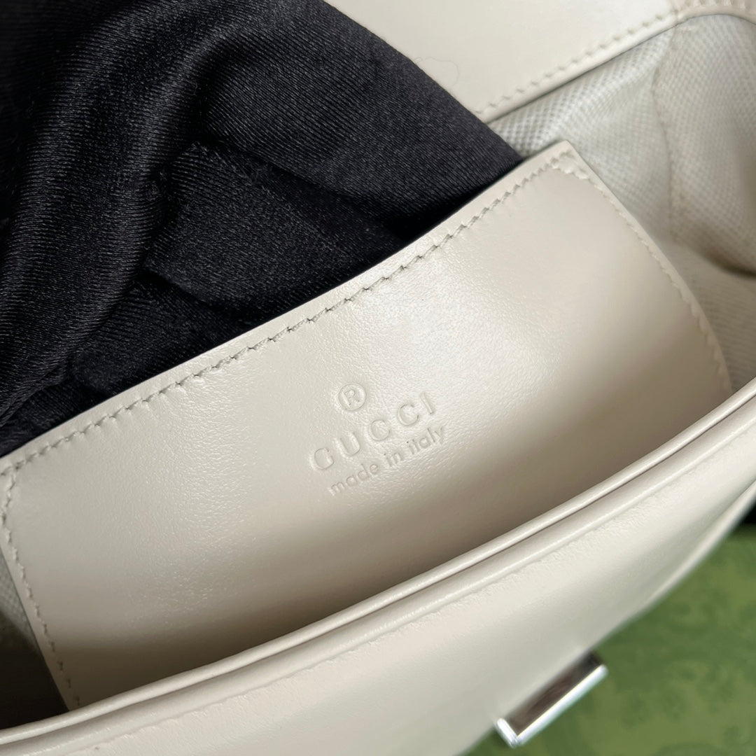 GG MARMONT MINI 18CM TOUT CUIR DE VEAU BLANC