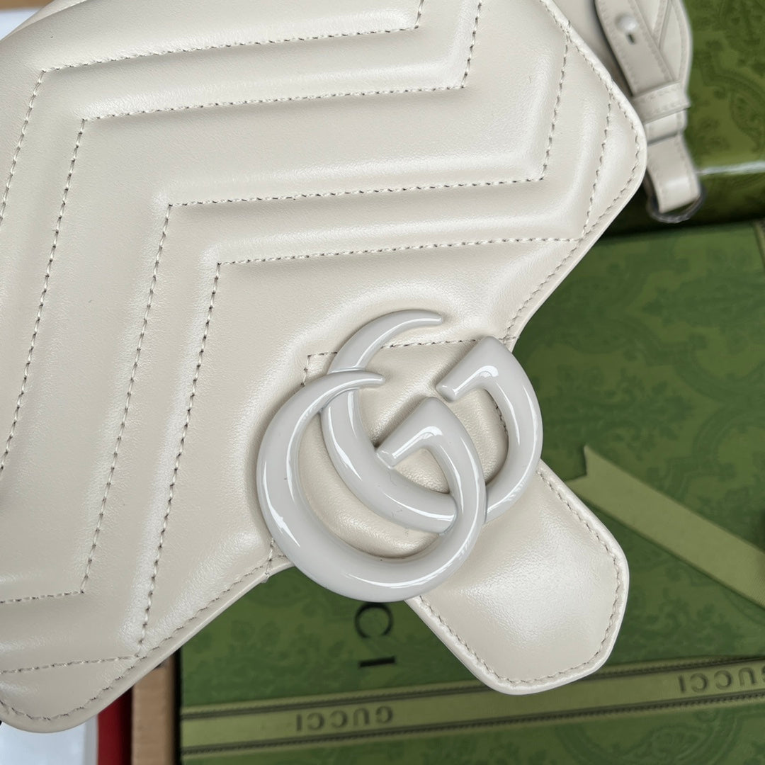 GG MARMONT MINI 18CM TOUT CUIR DE VEAU BLANC