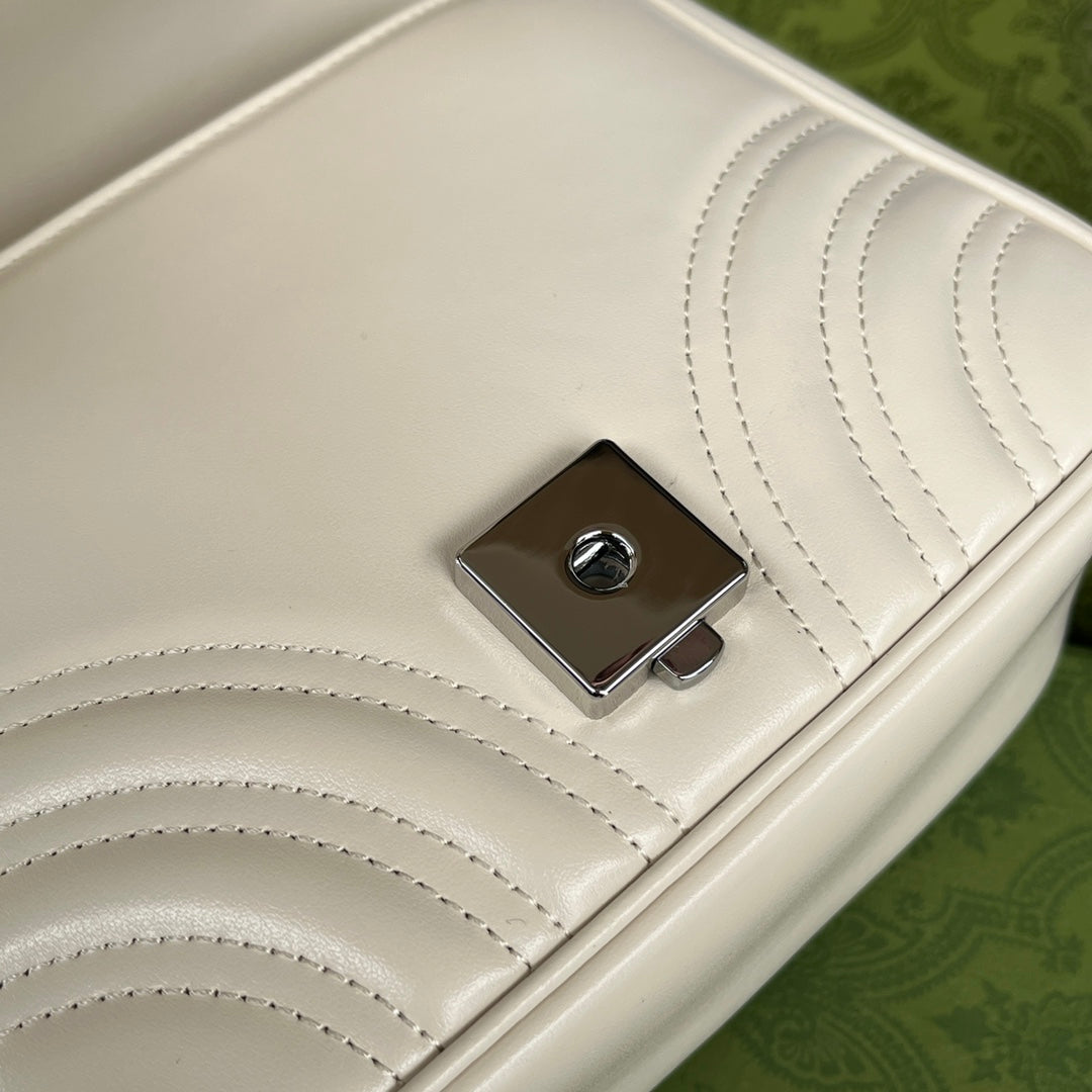 GG MARMONT MINI 18CM TOUT CUIR DE VEAU BLANC