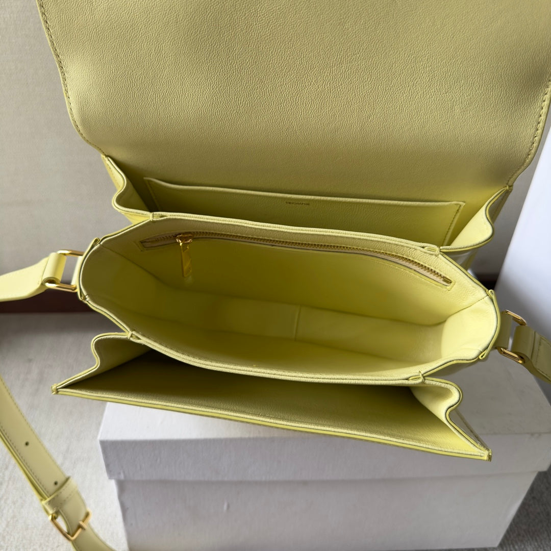 CLASSIQUE TRIOMPHE 22 CUIR DE VEAU LIME QUINCAILLERIE OR