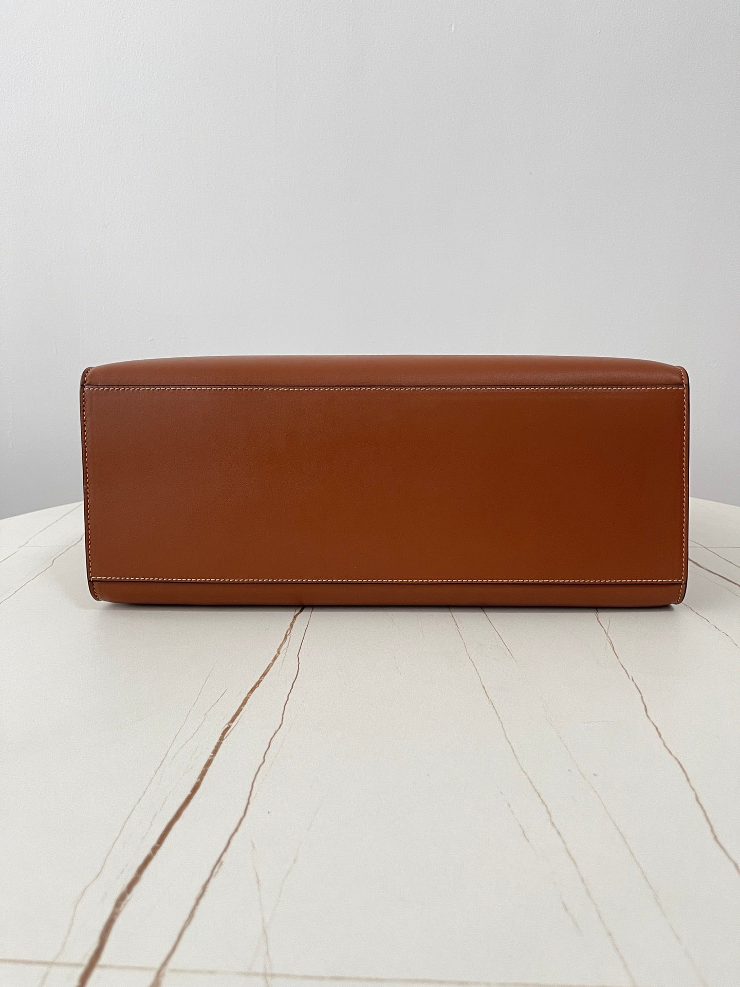 CABAS 16 37CM ​​CUIR DE VEAU TAN